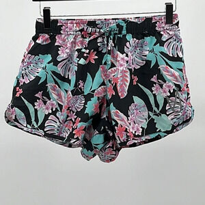 Mink Pink Move Tropical Print Athletic Shorts - Size XS